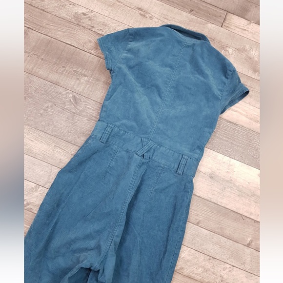 Urban Outfitters Rue Corduroy Jumpsuit XS UK 6 Blue Zip Up Boilersuit BNWT - Picture 3 of 13